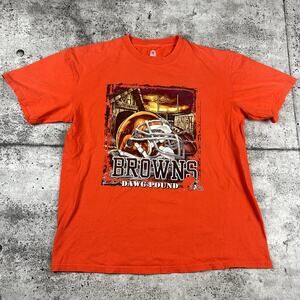 Vintage Cleveland Browns Shirt Helmet Logo Size XL Y2K Dawg Pound
